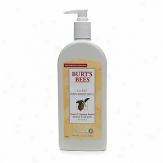 Burt's Bees Richly Replenishing Body Lotion For Dry Skin, Cocoa & Cupuacu Butterd