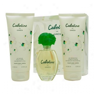 Cabotine By Parfums Gres Set-edt Spray 3.4 Oz Body Lotion 6.7 Oz Shower Gel 6.7 Oz