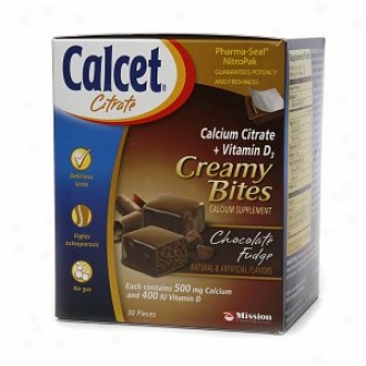 Calcet Creamy Bites Calcium Supply, Chocolate Fudge