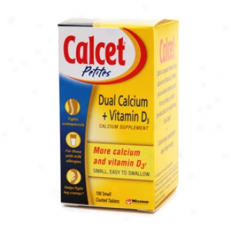 Calcet Dual Calcium + Vitamin D3 Calcium Supplement Tablets