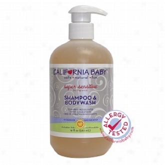 California Baby Super Sensitive Shampoo & Bodywash, No Perfume
