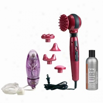 California Exotic Novelties Infrared Electric Massager 2 Speed 5 Interchangeable Attachments