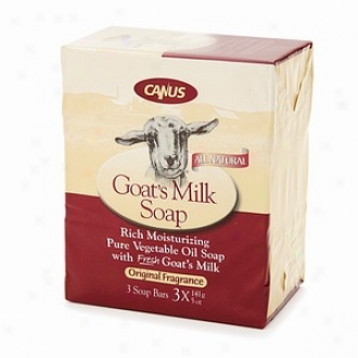 Canus Goat's Milk Rich Moisturizing Pure Vegetable Oil Soap, Original Perfume