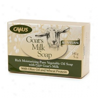 Canus Goat's Mik Rich Mosturizing Pure Vegetable Oil Soap, With Olive Oil & Wheat Protein