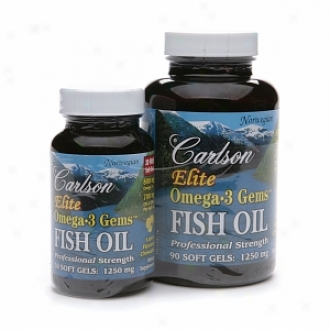 Carlson Elite Omega-3 Gems Fish Oil, 1250mg, Value Pack