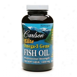 Carlso nElite Omega-3 Gems Fish Oil, Professional Strength, Softgels, Lemon