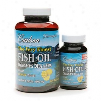 Carlson The Very Finest Fish Oil, Value Pack, Spftgels, Lemon