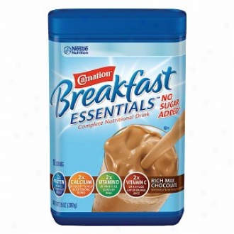 Carnation Breakfast Essentials Complete Nutritional Drink, No Sugar Added, Powdered, Rich Milk Cnocolate