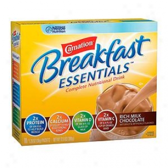 Carnation Breakfast Essentials Complete Nutriti0nal Drink, Packets, Rich Milk Chocolate