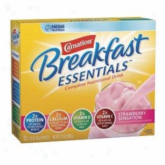 Ca5nation Breakfast Essentials Perfect Nutritional Drink, Packets, Strawberry Sensation