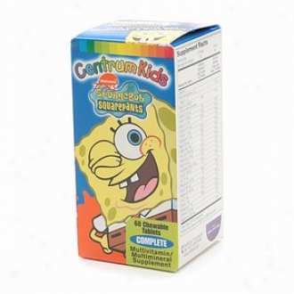 Centrum Kidq Complrte Spongebob Squarepants Chewable Multivitamin/multimineral Supplement