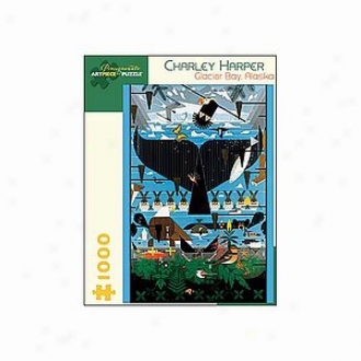 Charley Harper Glacief Bay Alaska Puzzle 1000 Pcs  Ages 12 And Up