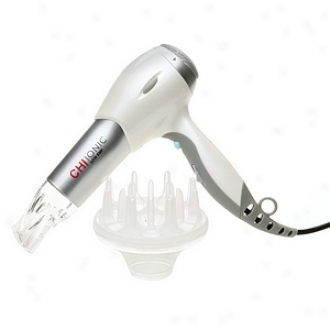 Chi Ionic Low Emf Professional Hair Dryer Gf1621, Frosted White