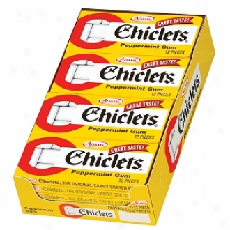 Chiclets The Original Candy Coated Gum (20 Pcks), Peppermint