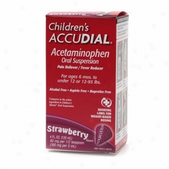 Children's Accudial Pain Reliever/fever Reducer Acetaminophen Oral Delay, Strawberry