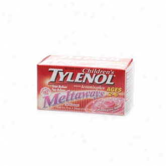 Children's Tylenol Fever Reducer & Pain Reliever, Ages 2-6, Meltaways, Bubblegum Burst