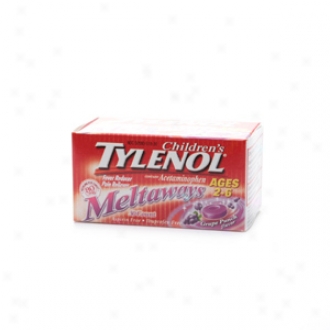 Children's Tylenol Fever Reducer & Torment Reliever, Ages 2-6, Meltaways, Grape Punch