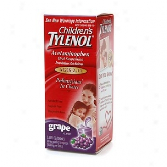 Children's Tylenol Fever Reducer & Pain Reliever, Ages 2-11, Grape