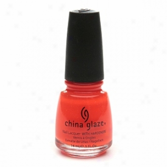 China Glaze Neon Nail Laquer With Hardeners, Orange Knockout #1005