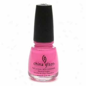 China Glaze Neon Nail Laquer Through  Hardeners, Shocking Pink #1003