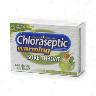 Chloraseptic Sore Throat Lozenges, Greeen Tea With Real Honey