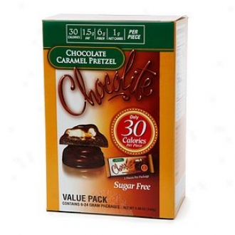 Chocolite Sugar Free Chocolate Packs, Chocolate Caramel Pretzel