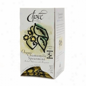 Choice Orgahic Teas Premium Organic Herbal Tea, Chamomile Spearmint