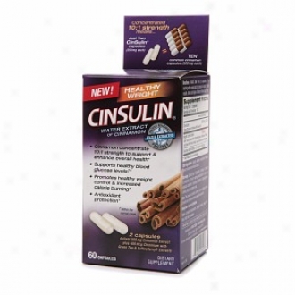 Cinsulin Water Extract Of Cinnamon, Healthy Weight, Capsules
