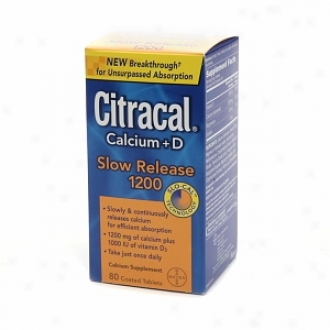 Citracal Calcium + D, Slow Release 1200, Coated Tablets