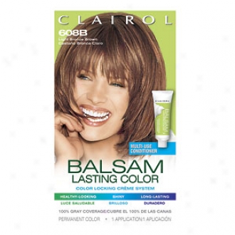 Clairol Balsam Color Liquid Haircolor, Light Bronze Brown 608b