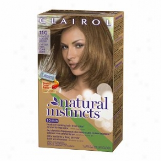 Clairol Natural Instincts Haircolor, Amber Shimmer Lightest Golden Brkwn 11g