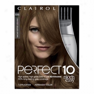 Clairol Nice 'n Easy Perfect 10 Permament Haircolor, Lightest Golden Brown 6.5g