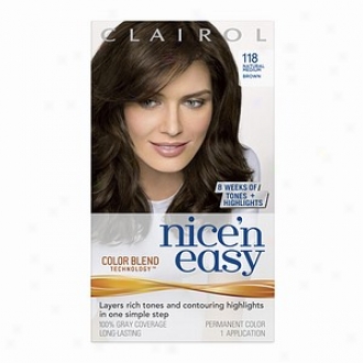 Clairol Nice 'n Easy With Color Mingle Technology Permanent Color, Natural Medium Brown 118