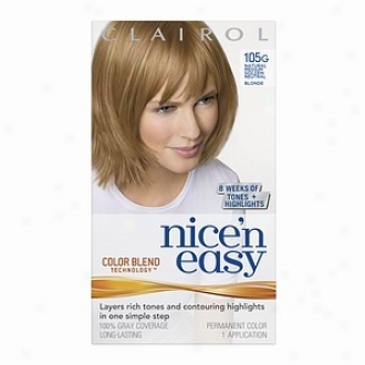 Clairol Nice 'n Easy With Color Blend Technology Permanent Color, Natural Medium Golden Neutral Blonde 105g