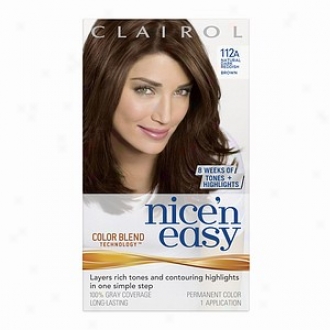 Clairol Nice 'n Easy Upon Color Blend Technology Permanent Color, Original Dark Reddish Brown 112a