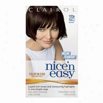 Clairol Exact 'n Easy With Color Blend Technology Permanent Color, Natural Dark Caramel Brown 110b