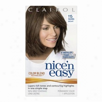 Clairol Ncie 'n Easy With Color Blend Technology Permanent Color, Natural Lightest Brown 115