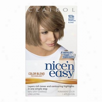 Clairol Nice 'n Easy With Color Blend Technology Permanent Color, Naturap Medium Champagne Blonde 103b