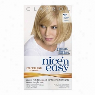 Clairol Nice 'n Easy With Color Blend Technology Permanent Color, Natural Palest Blonde 099