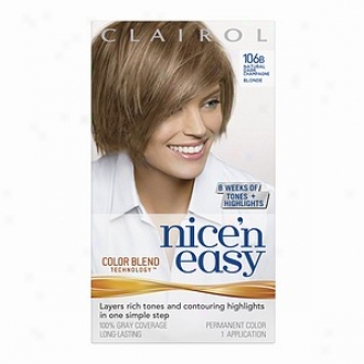 Cairol Nice 'n Easy Witj Color Blend Technology Permanent Color, Natural Dark Champagne Blonde 106b