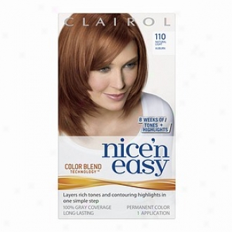 Clairol Nice 'n Easy Upon Color Blend Technology Permanent Color, Affectionate Light Auburn 110