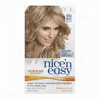 Clairol Nice 'n Easy With Color Bend Technology Permanent Color, Natursl Medium Indifferent Blonde 103a