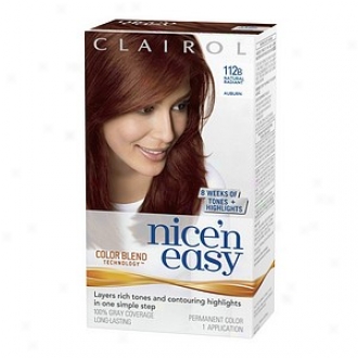 Clairol Nice 'n Easy With Color Blend Technolog yPermanent Color, Natural Radiant Auburn 112b
