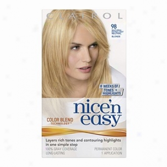 Clairol Nice 'n Easy With Color Blend Technology Permanent Color, Natural Highlight Neutral Blonde 098