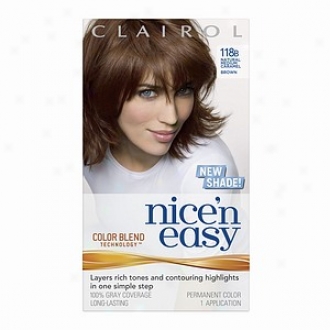 Clairol Nice 'n Easy With Plea Blend Technology Permanent Color, Natural Medium Caramel Brown 118b