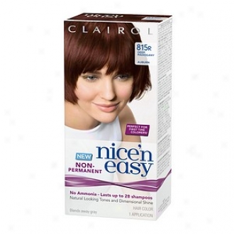 Clairol Nice'n Easy Non-permanent Hair Color Application, Deep Mahogany Auburn 815r