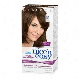 Clairol Nice'n Easy Non-permanent Hair Color Application, Light Ash Brown 75