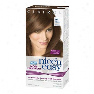 Clairol Nice'n Easy Non-permanent Hair Color Application, Light Golden Brown 76