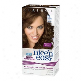 Clairol Nice'n Easy Non-permanent Hair Color Application, Medium Golden Brown 78