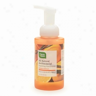 Cleanwell All-natural Antibacterial Foaming Handsoap, Orange Vanilla